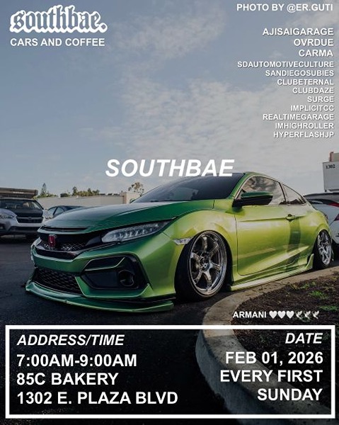 Southbae Cars And Coffee flyer